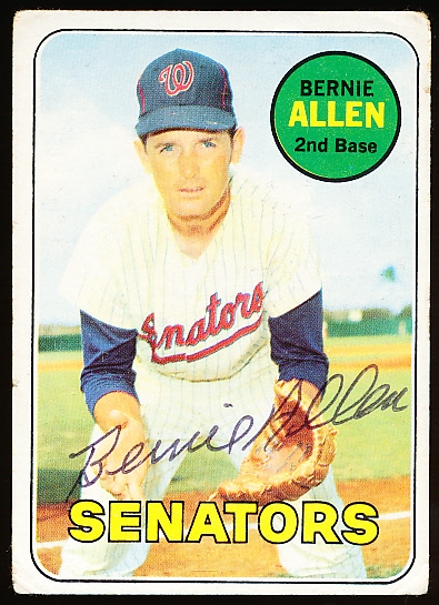 Autographed 1969 Topps Bsbl. #27 Bernie Allen, Senators