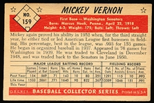 1953 Bowman Baseball Color- #159 Mickey Vernon, Washington Senators- Hi#