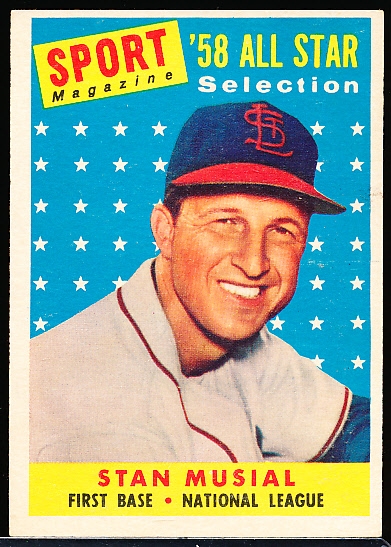 1958 Topps Bb- #476 Stan Musial All Star