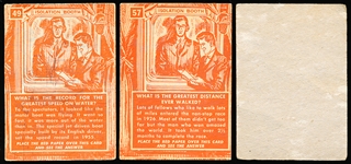 1957 Topps “Isolation Booth” (R714-10)- 3 Diff.