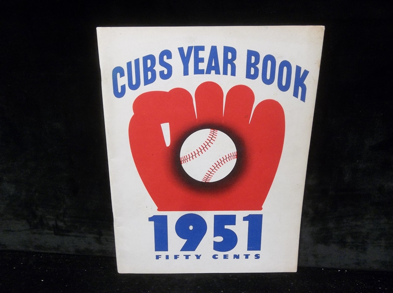 1951 Chicago Cubs Baseball Yearbook