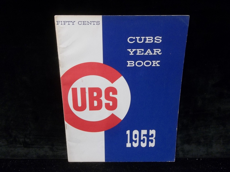 1953 Chicago Cubs Baseball Yearbook