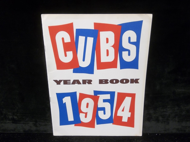 1954 Chicago Cubs Baseball Yearbook