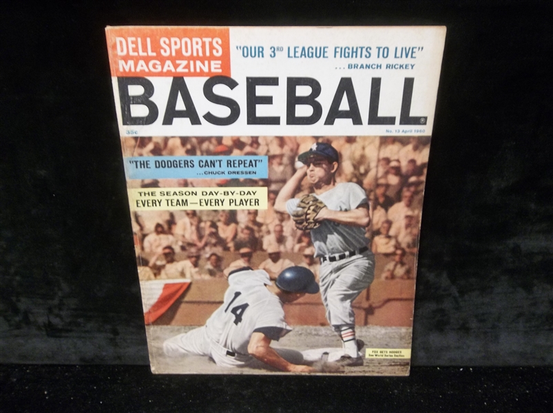 April 1960 “Dell Sports Magazine Baseball”- Nellie Fox/ Gil Hodges cover
