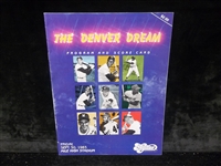 Sept 30, 1983 “The Denver Dream” All Time All Star Baseball Game Program