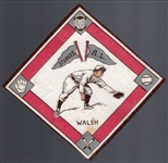 1914 B18 Baseball Blanket- Dee Walsh, St. Louis AL- Red basepath version