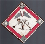 1914 B18 Baseball Blanket- Dee Walsh, St. Louis AL- Red basepath version