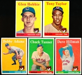 1958 Topps Bb- 5 Diff Chicago Cubs