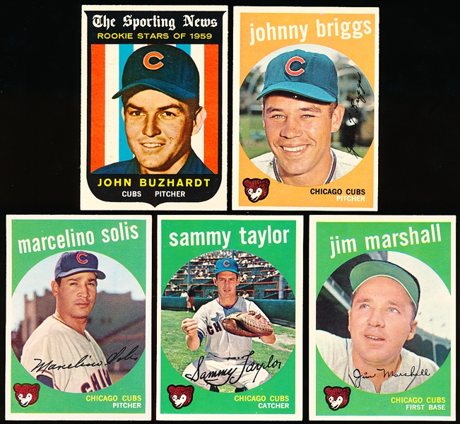 1959 Topps Bb- 5 Diff Chicago Cubs
