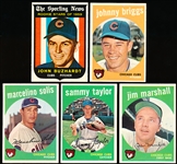 1959 Topps Bb- 5 Diff Chicago Cubs