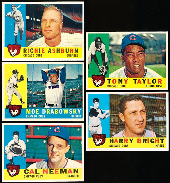 1960 Topps Bb- 10 Diff Chicago Cubs