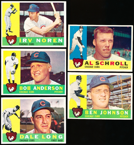 1960 Topps Bb- 10 Diff Chicago Cubs