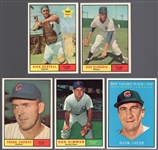 1961 Topps Baseball- 10 Diff Chicago Cubs