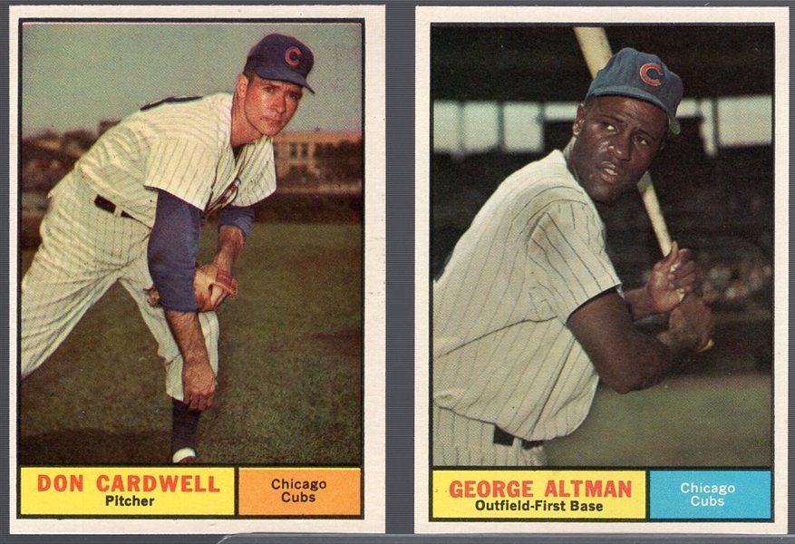1961 Topps Baseball- 2 Diff Cubs Hi#’s