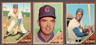 1962 Topps Baseball- 7 Diff Cubs