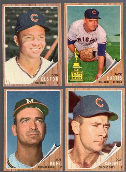 1962 Topps Bb- 7 Diff Cubs