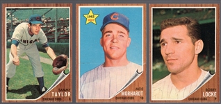 1962 Topps Bb- 7 Diff Cubs