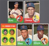 1963 Topps Bb- 9 Diff Cubs