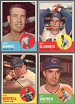 1963 Topps Bb- 7 Diff Cubs