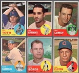 1963 Topps Bb- 6 Diff Cubs