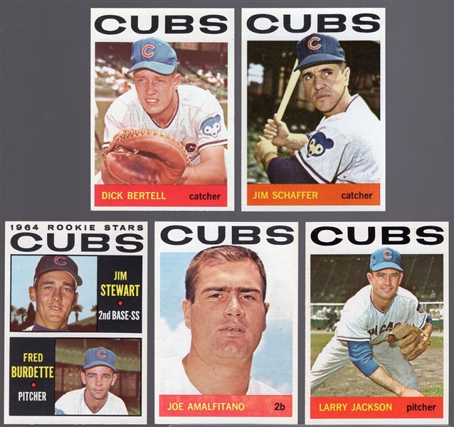 1964 Topps Bb- 9 Diff Cubs