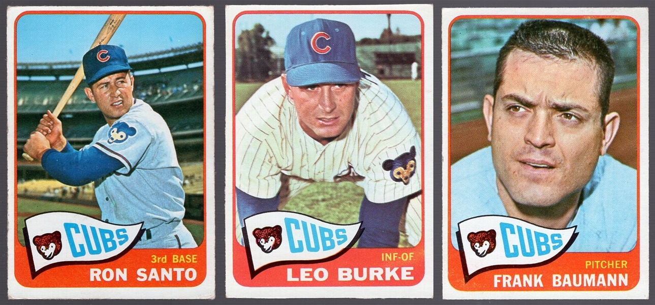 1965 O-Pee-Chee Bb- 3 Diff Cubs