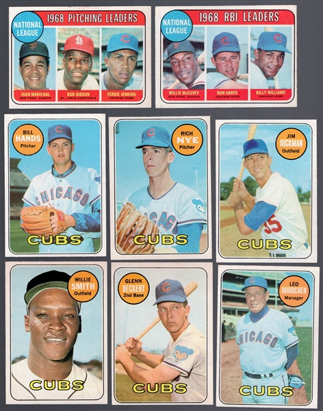 1969 O-Pee-Chee Bb- 8 Diff Cubs