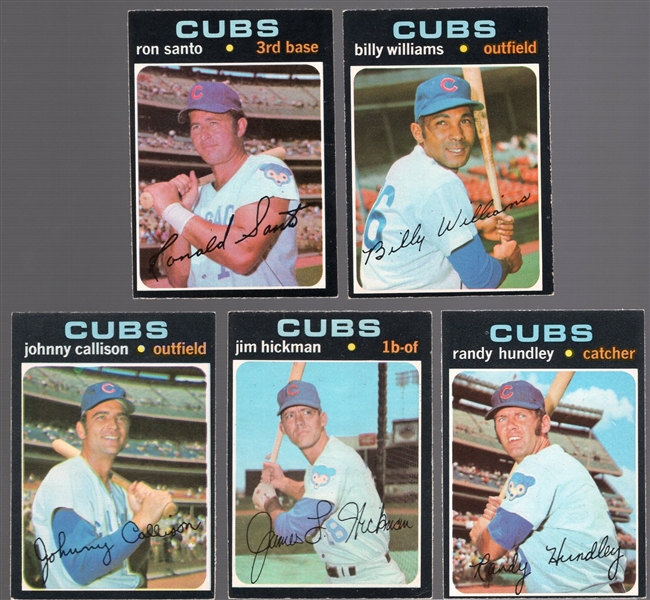 1971 O-Pee-Chee Bb- 9 Diff Cubs