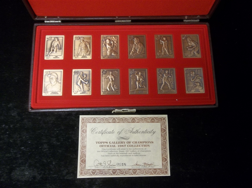 1987 Topps Gallery of Champions –Bronze  Medallion Set of 10