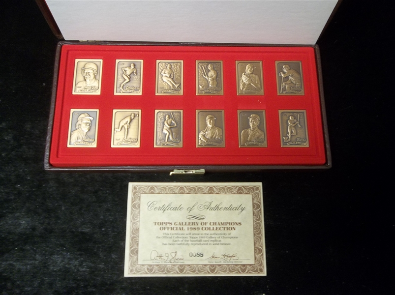1989 Topps Gallery of Champions- Bronze Medallion Set of 10