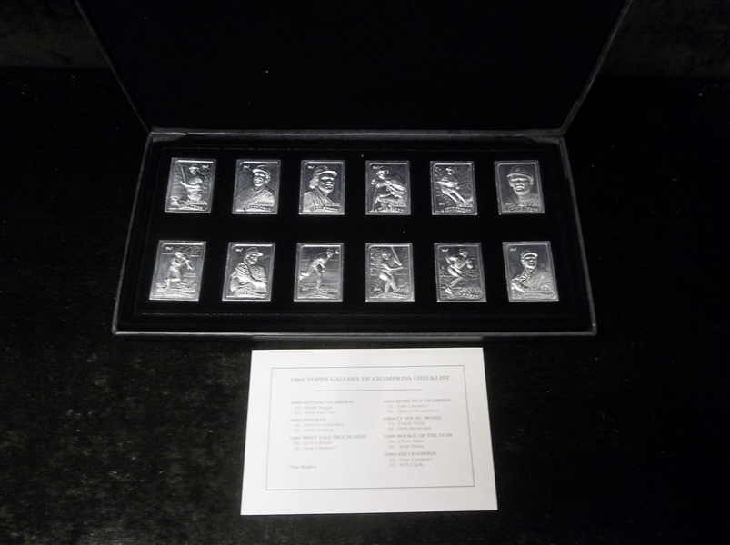 1989 Topps Gallery of Champions- Aluminum Medallion Set of 10