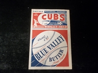 1933 Chicago Cubs Baseball Scorecard vs. St. Louis  Cardinals