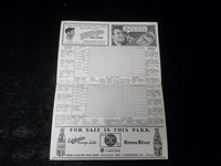 1933 Chicago Cubs Baseball Scorecard vs. St. Louis  Cardinals