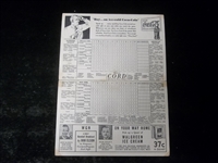 1936 Chicago Cubs Baseball Scorecard vs. NY Giants