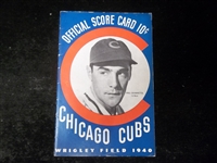 1940 Chicago Cubs Baseball Program- Phil Cavaretta on front cover
