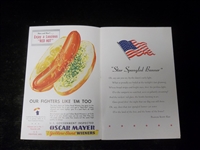 1943 Chicago Cubs Baseball Program- Vs. Pittsburgh