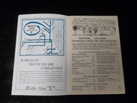 1943 Chicago Cubs Baseball Program- Vs. Pittsburgh