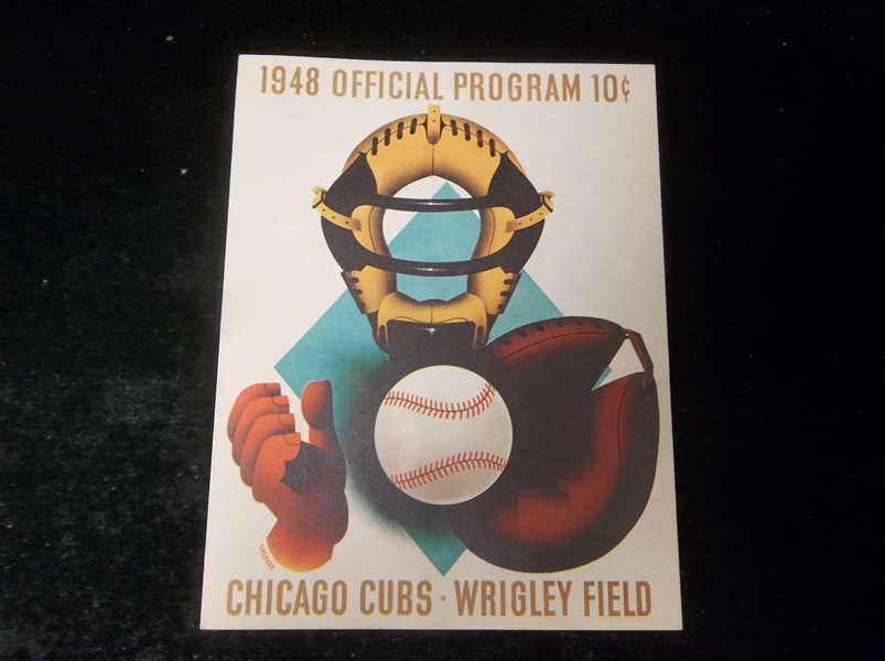 1948 Chicago Cubs Baseball Program/Scorecard