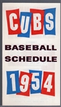 1954 Chicago Cubs- Pocket Schedule