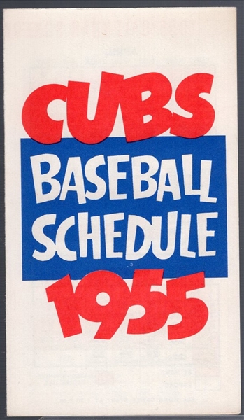1955 Chicago Cubs- Pocket Schedule 
