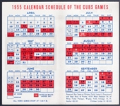 1955 Chicago Cubs- Pocket Schedule 