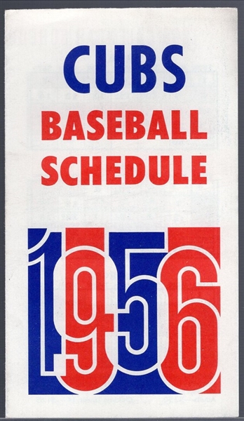 1956 Chicago Cubs- Pocket Schedule 