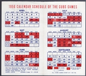 1956 Chicago Cubs- Pocket Schedule 
