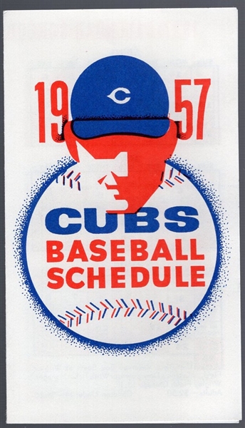 1957 Chicago Cubs- Pocket Schedule