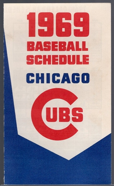1969 Chicago Cubs- Pocket Schedule