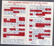 1969 Chicago Cubs- Pocket Schedule