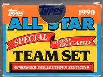 1990 Topps TV Glossy Factory Sealed Set of 66 in sealed Topps Display Box- “All Star”