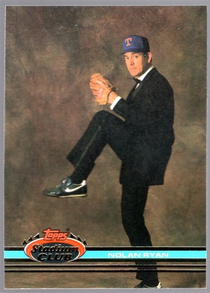 1991 Stadium Club Bb- Pre Production Card- Nolan Ryan
