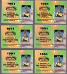 1991 Stadium Club Bb- Pre Production Cards- NY Yankees- 6 Diff