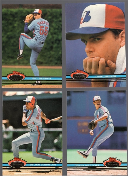 1991 Stadium Club Bb- Pre Procuction Cards- Montreal Expos- 4 Diff